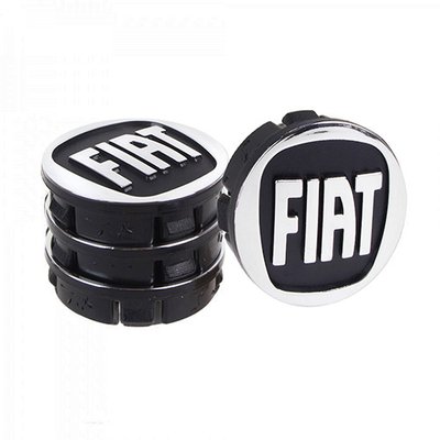Заглушка колісного диска Fiat 60x55 чорний ABS пластик (4шт.) 50940 (50940) 215336 фото