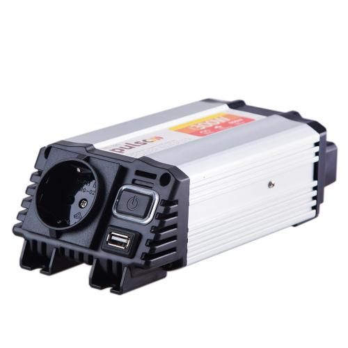 Преобразователь напряжения PULSO/IMU 320/12V-220V/300W/USB-5VDC2.0A/мод.волна/прикуриватель+клеммы (IMU-320) 67143 фото