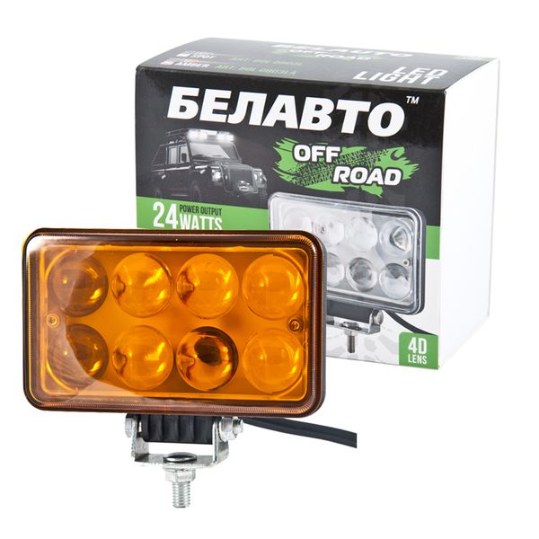 Доп LED Фары би-линза BELAUTO BOL0803LA (точечный amber) 24W BOL0803LA фото