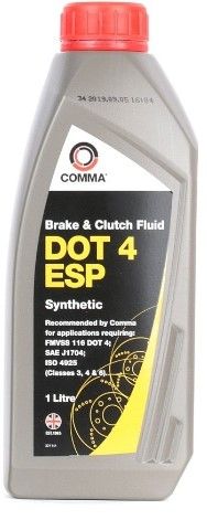 Торм. ж-ть Comma DOT 4 ESP BRAKE FLUID 1л (12шт/уп) BF4ESP1L фото