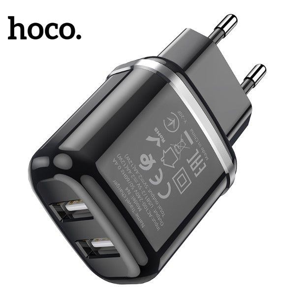 СЗУ HOCO Aspiring dual port charger N4 |2USB, 2.4A| (Safety Certified) N4 фото