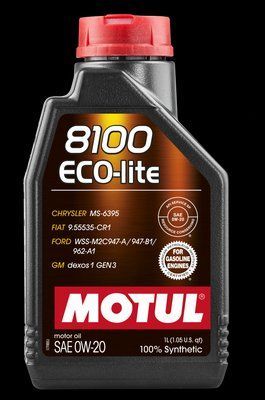 Motul108534 0W20/1L ECO-lite SAE 8100 GM dexos 1 123457181 фото