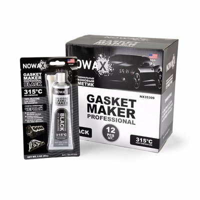 Чорний силіконовий герметик прокладок NOWAX Gasket Maker Black NX35309 фото