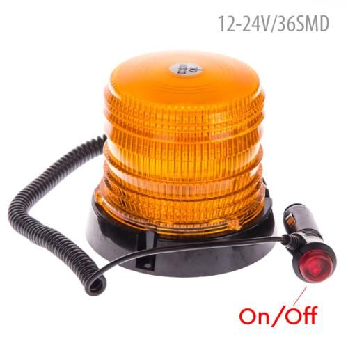 Маячок проблисковий світлодіодний LP-12240/10-30V/7.2W/48SMD-2835/жовтий (LP-12240) 53611 фото