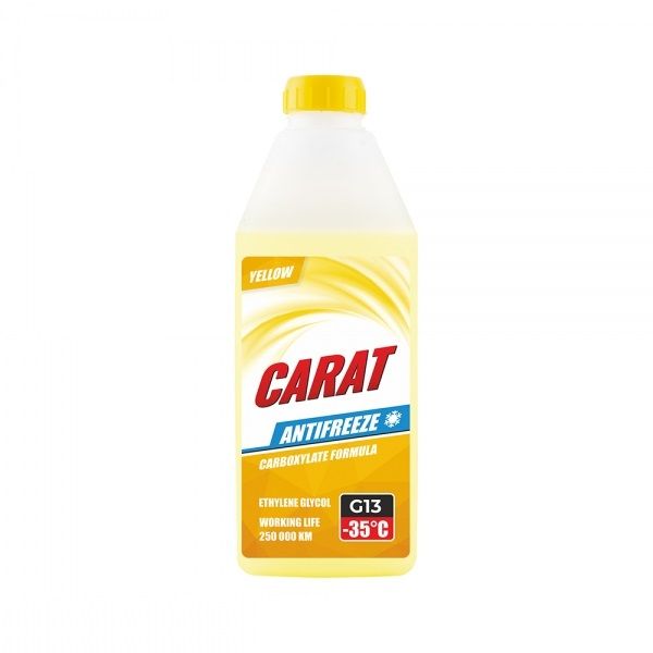 ANTIFREEZE COOLANT G13 YELLOW, ТМ "CARAT", 900 г KR82332 фото