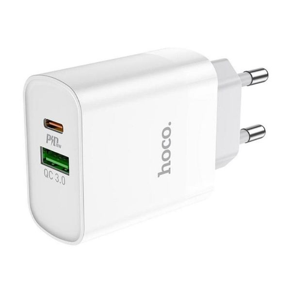 C80AМЗП Hoco C80A Rapido PD 20W+QC3.0 Type-C + USB (white) C80A фото