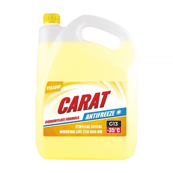 ANTIFREEZE COOLANT G13 YELLOW, ТМ "CARAT", 9 кг KR82417 фото